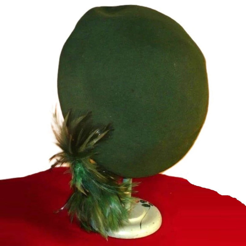 hat1940s Chic Vintage Beret with Mercury Glass ornament.