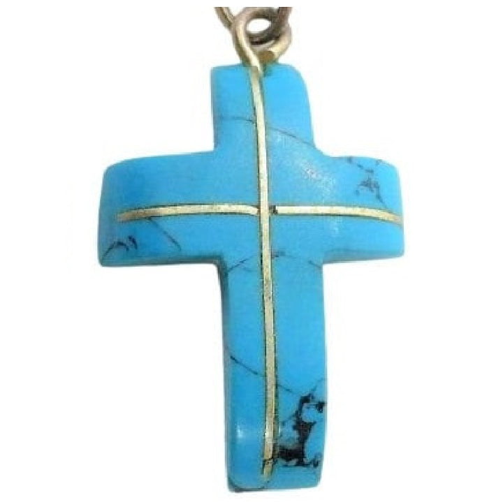 1960s Turquenite & Silver Cross