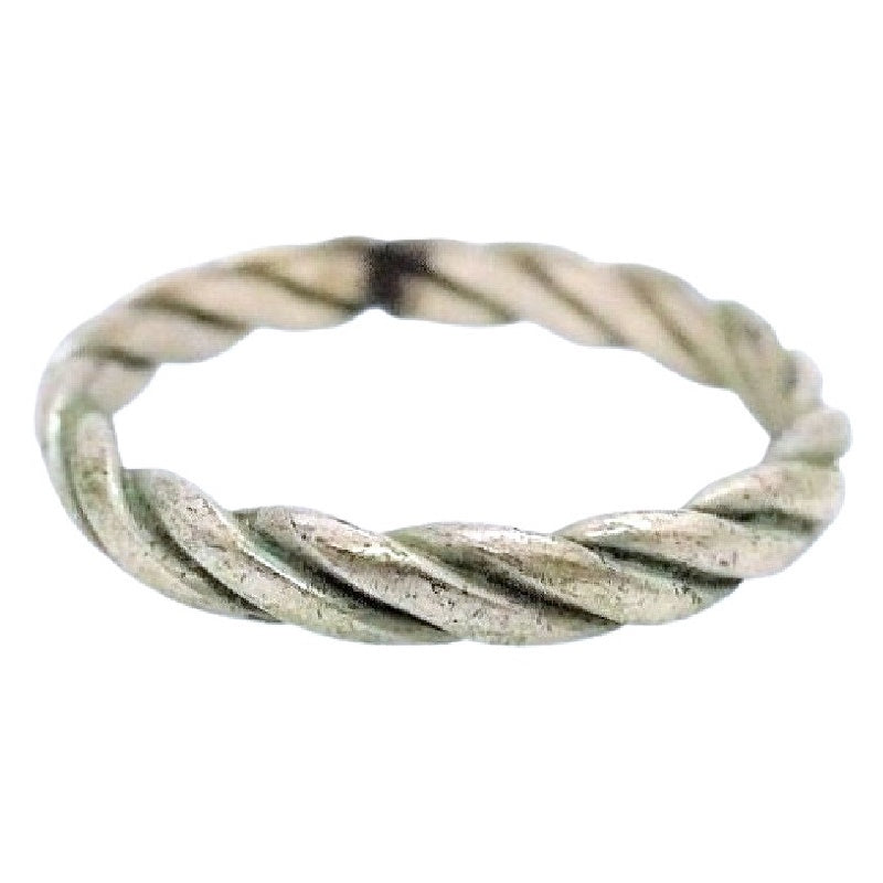 1960s Sterling Rope Ring 7