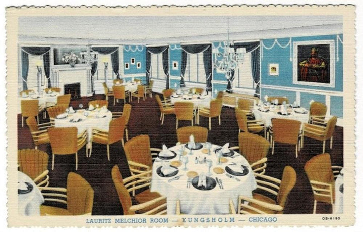 1940 Melchior Room Kungsholm Restaurant McCormick Chicago Ilinois