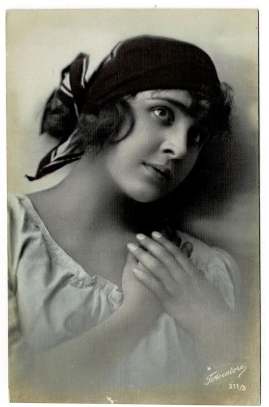 Mary Thurman Silent Film Star Postcard RPPC