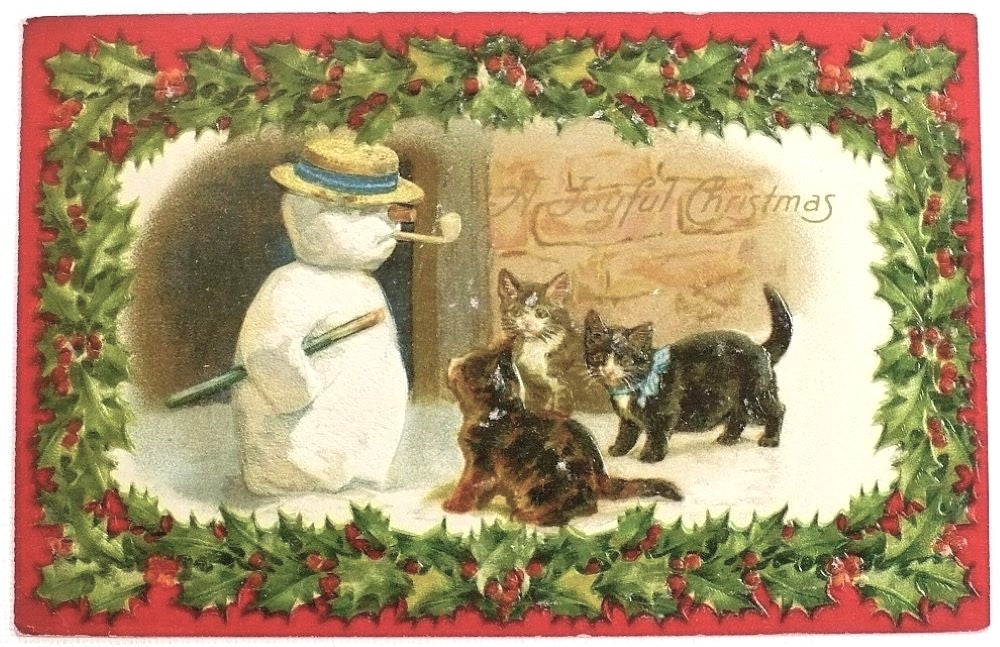 Vintage Victorian Christmas postcard.