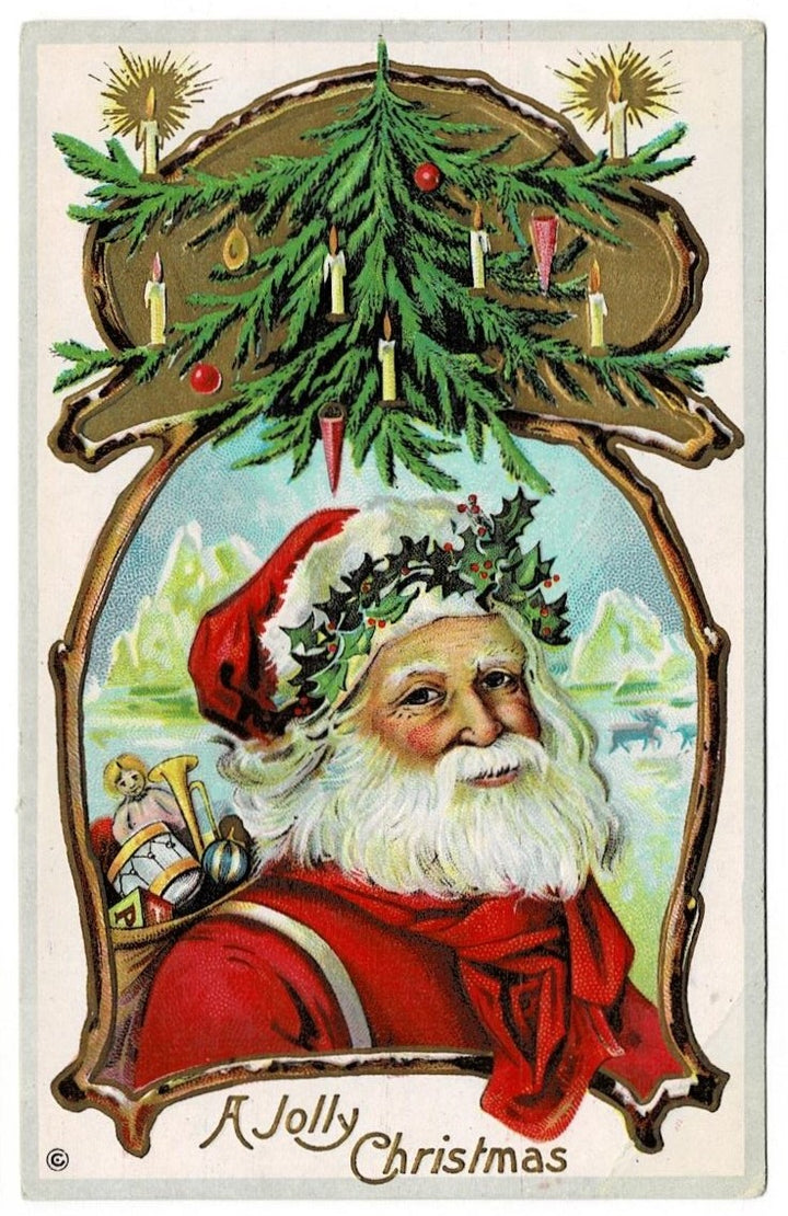 1913 Father Christmas Santa Postcard