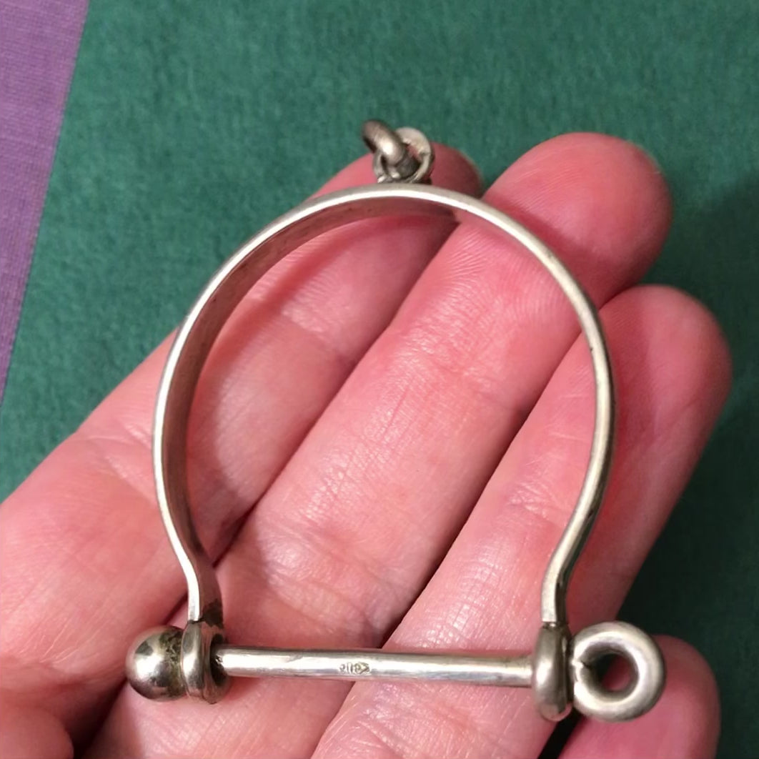 1960s Silver Shackle Pendant