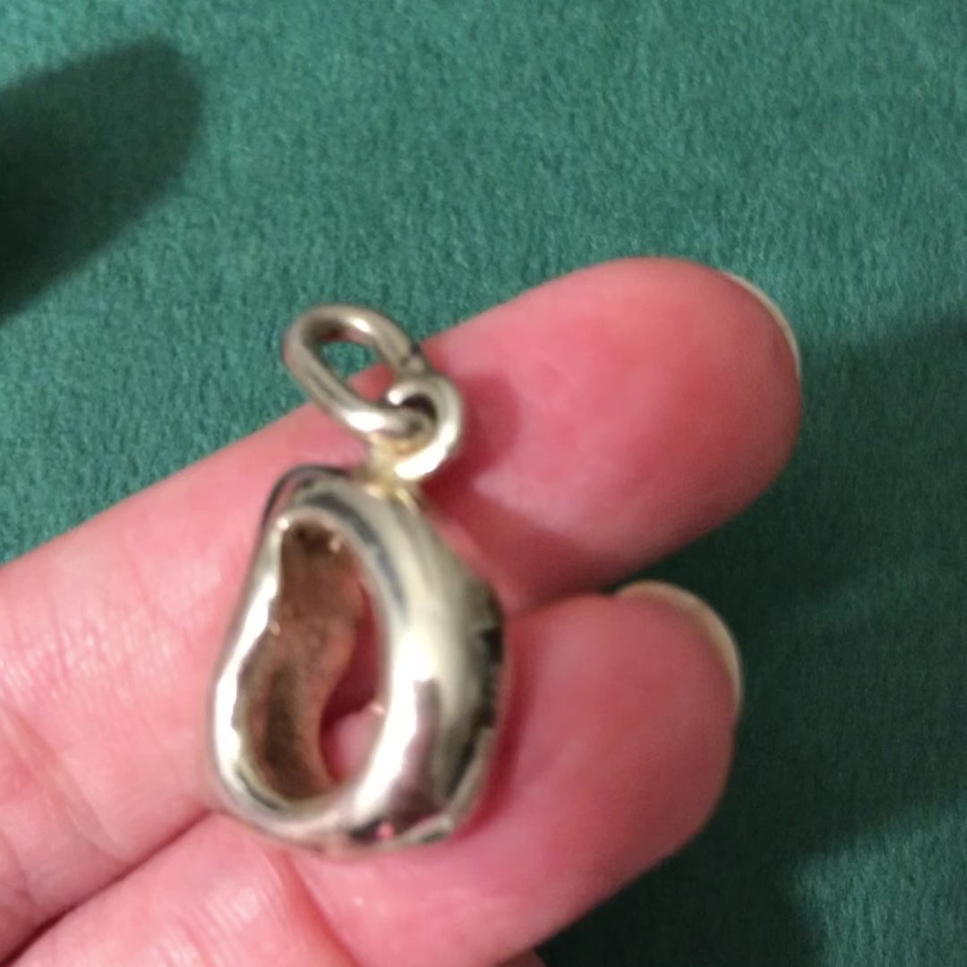 1970s Initial "D" Silver Pendant