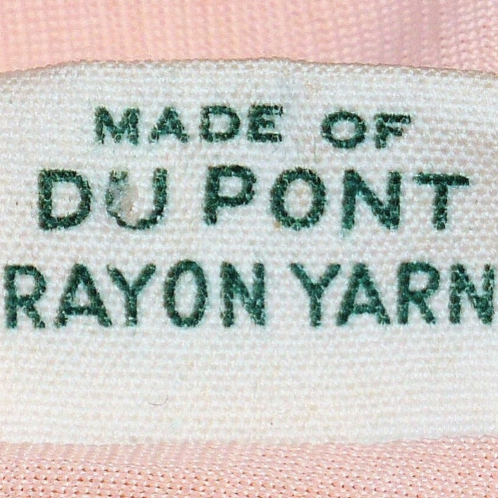 Vintage rayon long leg panty label.