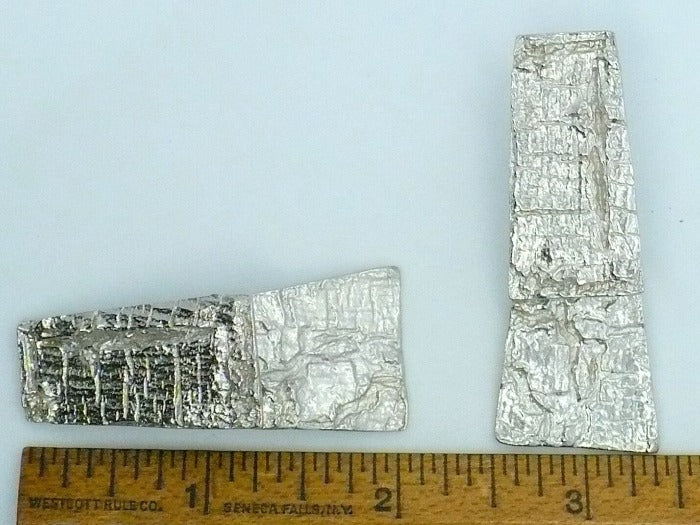 1960s Big Silver Brutalist Earrings